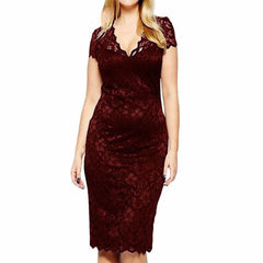 Koronkowa sukienka wieczorna damska w letnim dekolcie w dekolcie