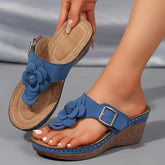 Eleganckie sandały Drenston na koturnie i klockowym obcasie