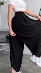 Damskie, swobodne, wygodne, szerokie spodnie