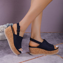 🐆Damskie sandały na koturnie z wzorem w panterkę