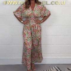 💖2025 Summer New-50% zniżki 💖women z drukowanych skoków z dekoltem w szynie