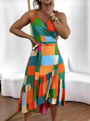 🏖️ Damska sukienka z tuniką z nadrukiem w stylu Casual Resort