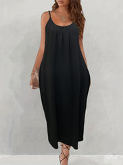 Spódnica damska z okrągłym dekoltem i wąską szelką