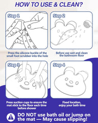 Bardzo duża mata do szorowania stóp pod prysznicem