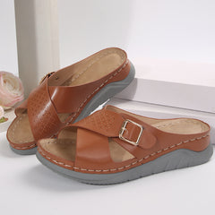 🔥Ostatni dzień 60% zniżki - skórzane wygodne ortopedyczne kapcie