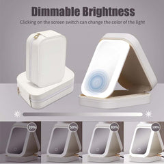 Wielofunkcyjne przenośne lusterko do makijażu