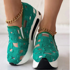 🔥Ostatni dzień wyprzedaży 50% zniżki - Damskie buty ortopedyczne z grubej siateczki płóciennej