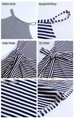 😊 Casualowe sukienki midi w paski bez rękawów