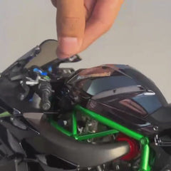 🏍️Model motocykla H2R z uruchamianiem silnika, sterowaniem przepustnicą i symulacją rozpylania spalin, idealny prezent dla mężczyzn🎁