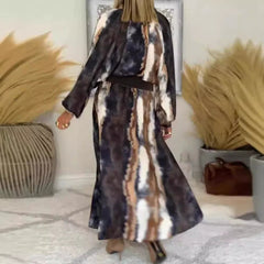 🌸Specjalne oferty wiosenne💐 Elegancka sukienka maxi z nadrukiem tie-dye