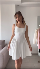 🌸GORĄCA WYPRZEDAŻ 50% TANIEJ🌸Elegancka damska sukienka z szelkami i sznurowaniem na plecach