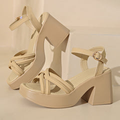 💥2025 Nowa gorąca wyprzedaż💥✨Sandały damskie z odkrytymi palcami i wysokim obcasem do użytku ortopedycznego