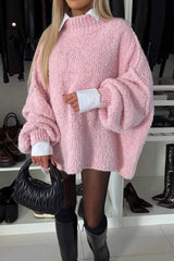 Damski wielokolorowy dwuczęściowy sweter typu pullover