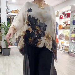 ⏳Ograniczona czasowo oferta specjalna⏰Damska bluzka casualowa z nadrukiem i okrągłym dekoltem