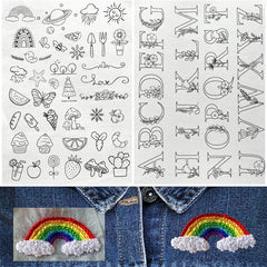 Rozpuszczalne w wodzie wzory kwiatowe do haftu