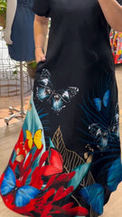 🦋🌼Długa sukienka z nadrukiem motyla