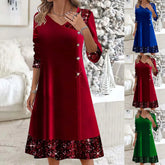 🔥🥰【S-5XL】Nowa, modna złota aksamitna sukienka, wygodna i ciepła