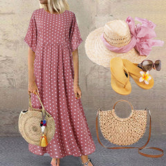 🔥Damska sukienka z nadrukiem w kropki