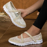 Damskie eleganckie, koronkowe, oddychające, wsuwane, ortopedyczne trampki