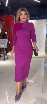 Sukienka damska z kołnierzykiem i kieszeniami💕