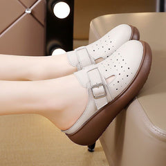 Skórzane kapcie z miękką podeszwą