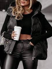 Damska kamizelka z dzianiny, patchworkowej, bawełnianej, bez rękawów