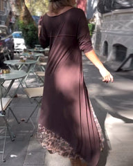 Noczyna sukienka z długim rękawem