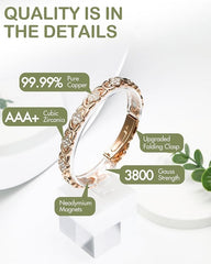 🏆Wyprzedaż błyskawiczna⚡50K+ SPRZEDANY! ❤️🔥✨Bransoletki damskie z czystej miedzi z czterolistną koniczyną