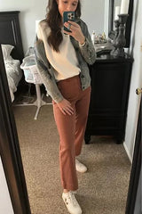 👖2025 GORĄCA WYPRZEDAŻ 50% TANIEJ💷Spodnie z szerokimi nogawkami z elastycznego skośnego materiału