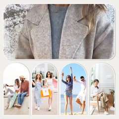 🌸 Sprzedaż zbioru z 50 % zniżką 🌸 langsmet Tweed-Coat z odwrotną dla kobiet