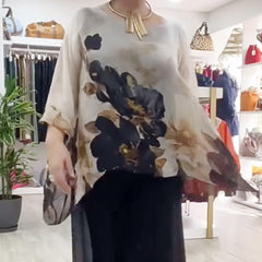 ⏳Ograniczona czasowo oferta specjalna⏰Damska bluzka casualowa z nadrukiem i okrągłym dekoltem