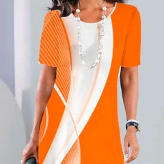 Sukienka plisowana z nadrukiem