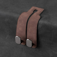 Wieszaki na zagłówki samochodowe TwinHook ze skóry