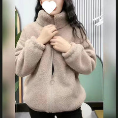 Gruba kurtka polarowa, ciepły płaszcz bawełniany, polar