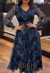 Wiosna nowa wysokiej jakości sukienka szyfonowa, elegancka i temperamentna