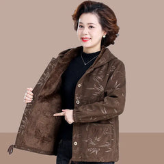 2024 Nowy, jesienno-zimowy, gruby, bawełniany płaszcz z kapturem