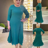 ❤️【S-5XL】👗2024 nowa, wysokiej jakości diamentowa elegancka sukienka