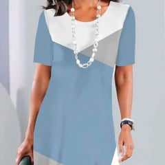 Sukienka plisowana z nadrukiem