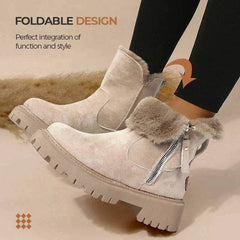 Damskie buty zimowe z ciepłą polarową podszewką