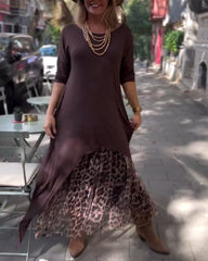 Noczyna sukienka z długim rękawem