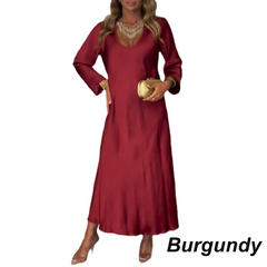 Elegancka połyskująca sukienka maxi