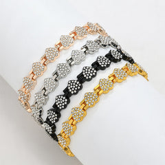 Damskie magnetyczne miedziane bransoletki w kształcie serca