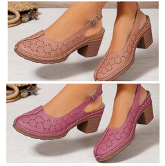 Damskie modne sandały na grubym obcasie Hollow Out