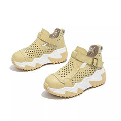 Letnie oddychające, grube, wydrążone buty damskie