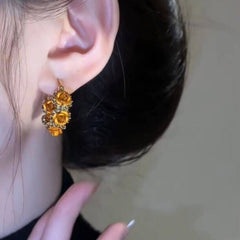 💝Wyprzedaż 40% ZNIŻKI – Kolczyki z kwiatami róży🌹