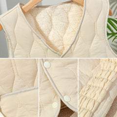 🔥2023 Nowa, jesienna i zimowa kurtka puchowa bez rękawów, pogrubiona kamizelka Sherpa