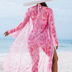 Drukowany 3-częściowy kostium kąpielowy - stylowy i seksowny strój plażowy