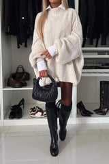 Damski wielokolorowy dwuczęściowy sweter typu pullover