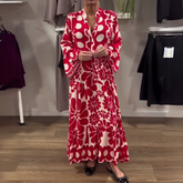 Sukienka damska luźna z nadrukiem kwiatowym