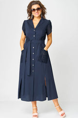 ✨Sukienki casualowe dla kobiet z dekoltem w serek i wiązaniem w talii